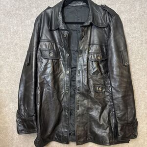 Johnston & Murphy Men's 48 Limited Add. Italy Handmade Leather Jacket Rock Goth